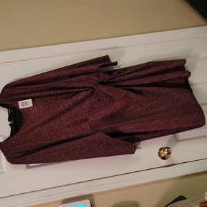 Torrid Size 5, Rose, Gold Glitter Knit Dress